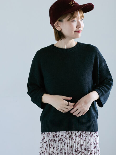 【テチチ/Te chichi】 テープヤーンクルーネックニット