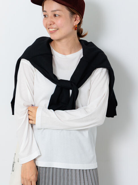 ファッションメンズお薦め|【テチチ/Te chichi】 シフォン天竺クルーネック長袖トップス