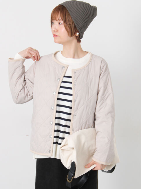 【テチチ/Te chichi】 パッカブルノーカラーブルゾン
