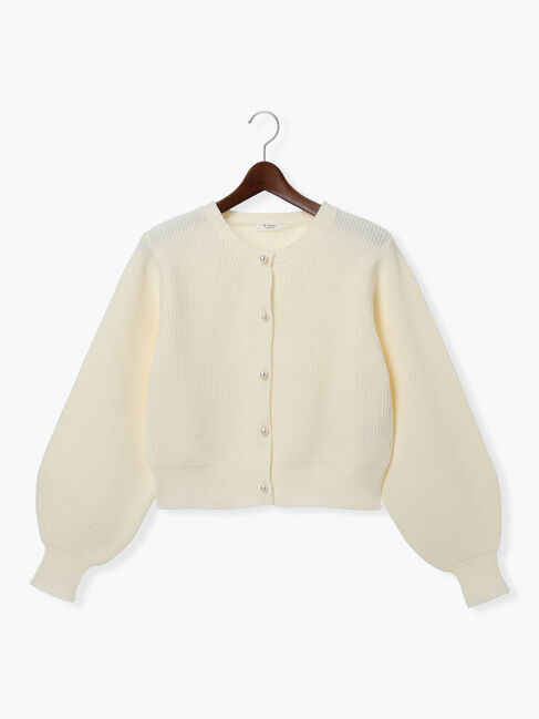 【テチチ/Te chichi】 無撚糸パール釦カーディガン