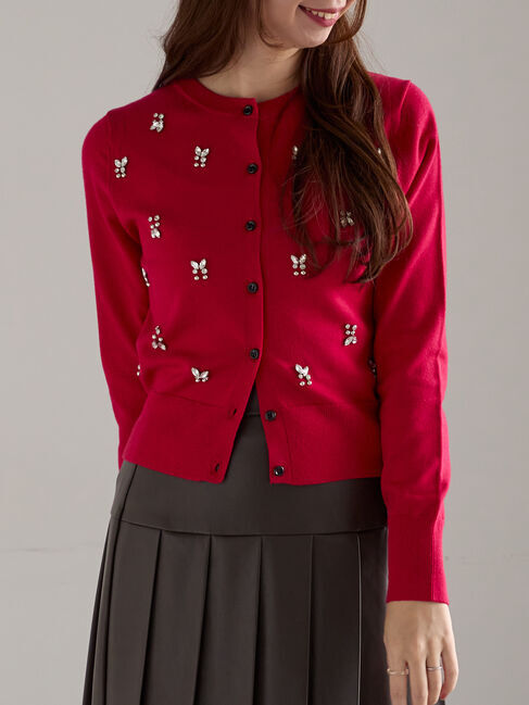 人気ファッションメンズ|【テチチ/Te chichi】 ビジューニットコンパクトカーディガン