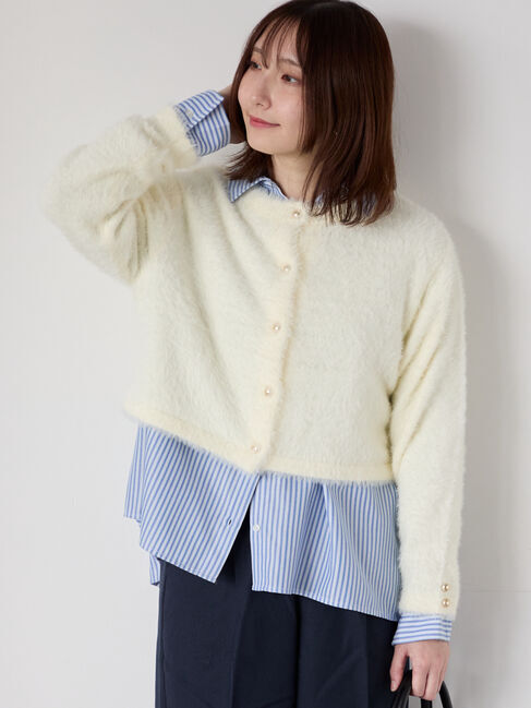 メンズファッションオススメ|【テチチ/Te chichi】 金釦フェザーニットカーディガン