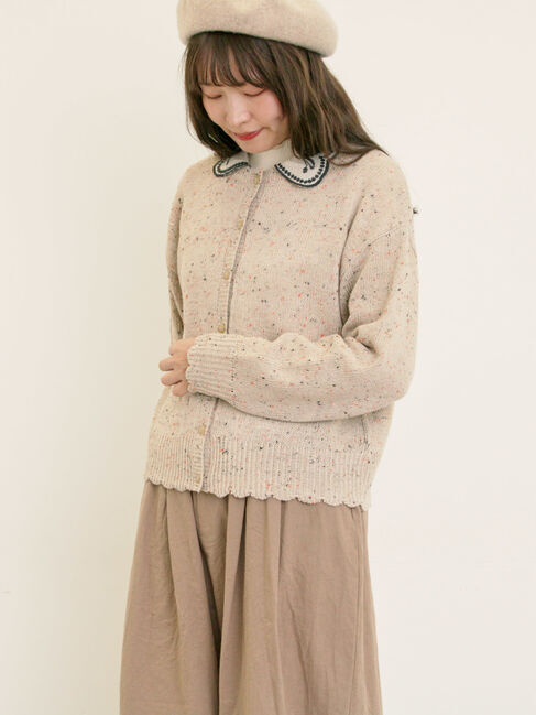 【サマンサモスモス/Samansa Mos2】 【マカベアリス×Samansa Mos2】刺繍カーディガン