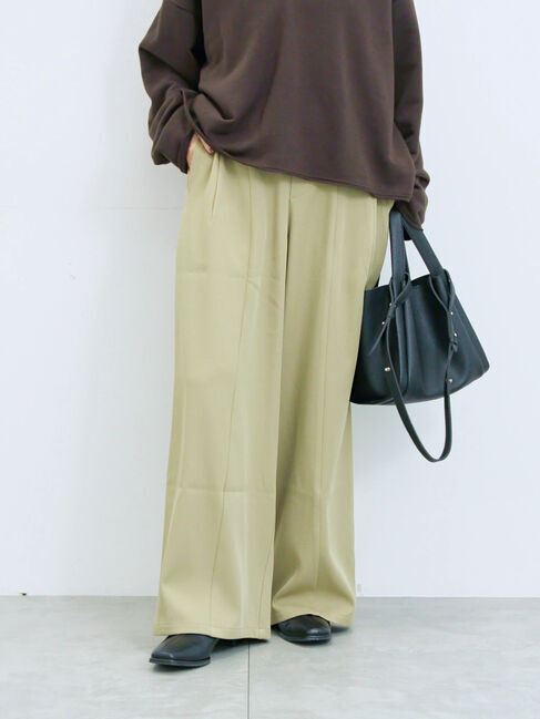 【サマンサモスモス/Samansa Mos2】 切り替えタックパンツ