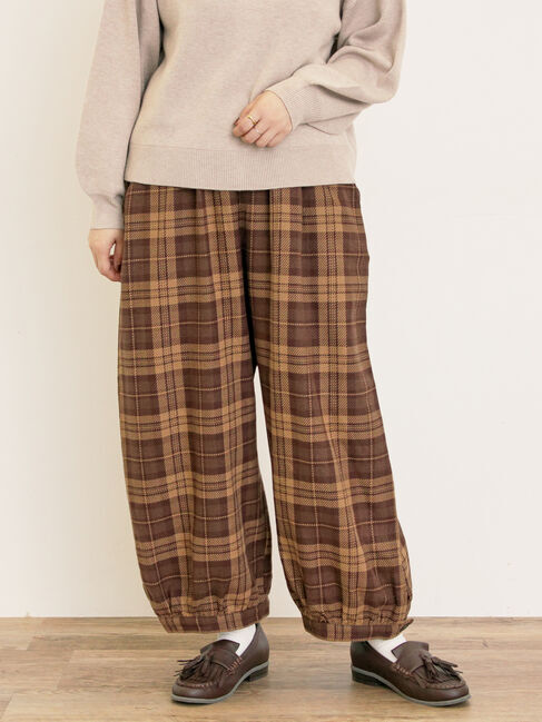 【サマンサモスモス/Samansa Mos2】 【M/Lサイズ】チェック柄アソートバルーンパンツ