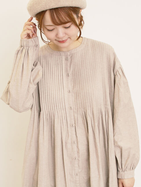 【サマンサモスモス/Samansa Mos2】 【S/Mサイズ】綿麻/デニムピンタックワンピース