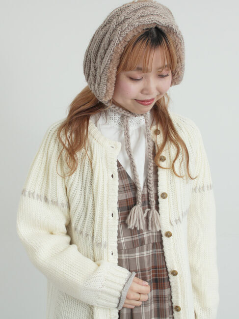 人気ファッションメンズ|【サマンサモスモス/Samansa Mos2】 ラウンド切替ステッチ前後2WAYニット