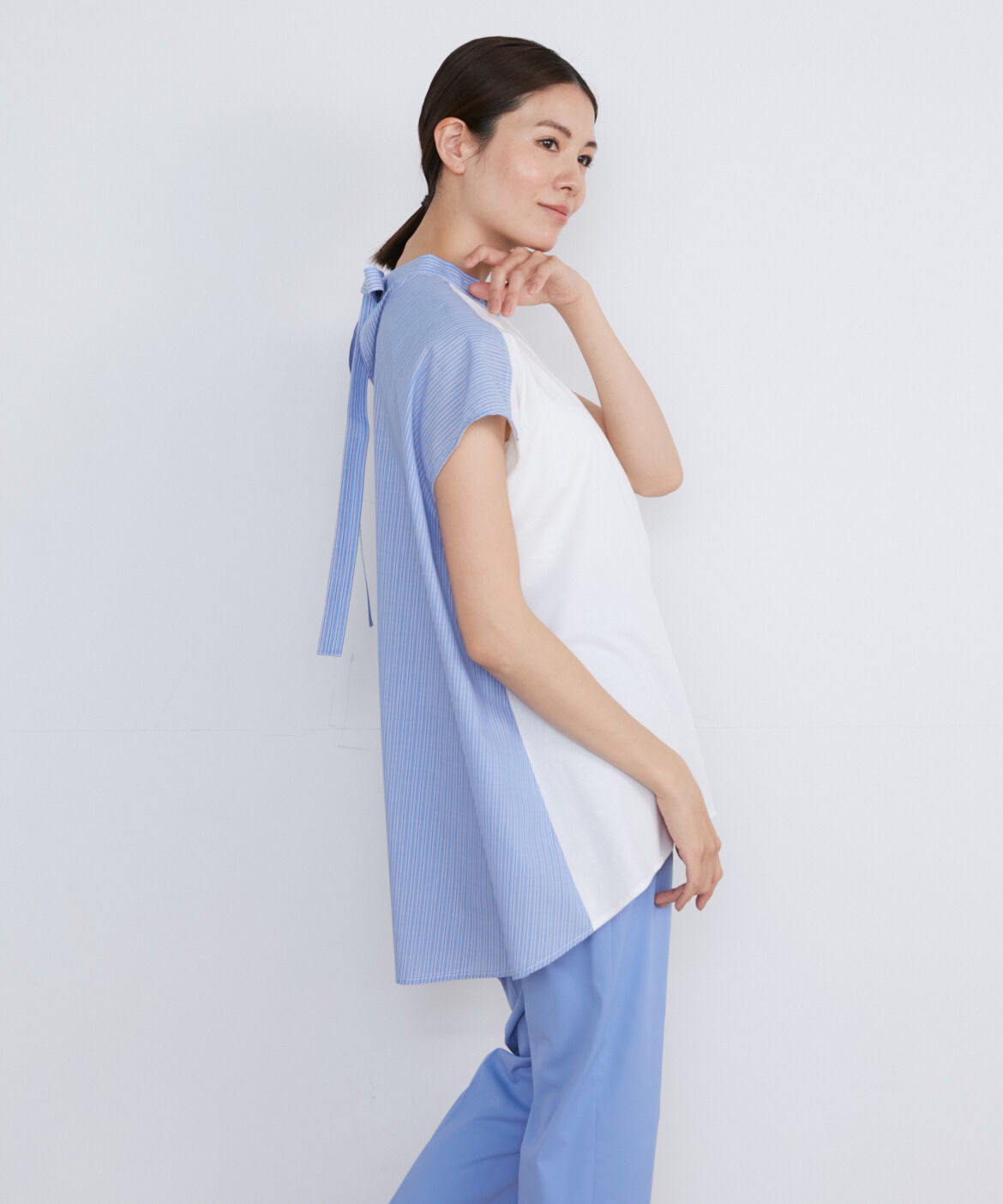 人気メンズファッション|【スーペリアクローゼット/SUPERIOR CLOSET】 バックリボンフレンチスリーブブラウス