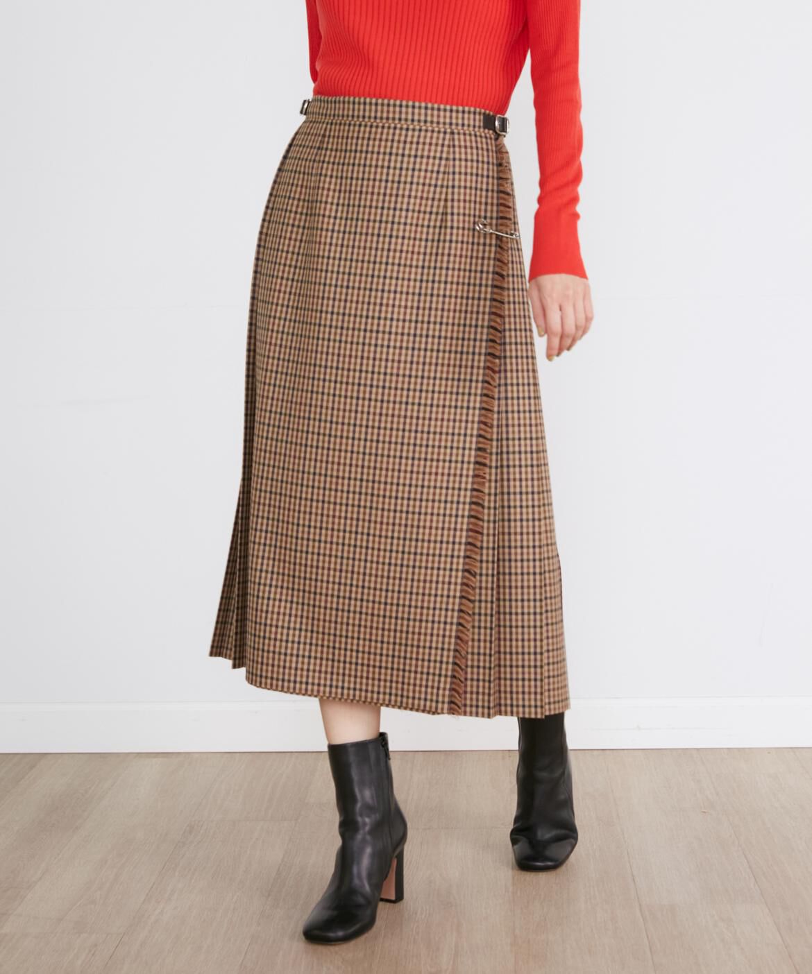 【スーペリアクローゼット/SUPERIOR CLOSET】 別注ラップミディスカート《O'neil of Dublin》