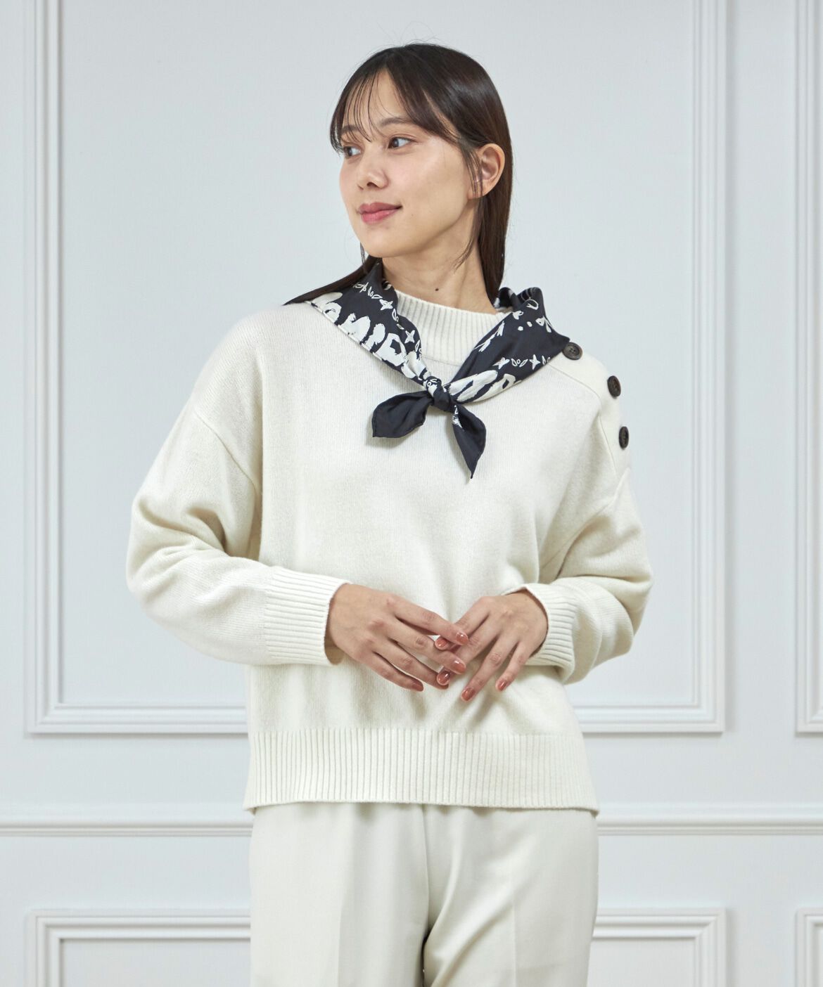 【スーペリアクローゼット/SUPERIOR CLOSET】 ウール肩ボタンニットプルオーバー