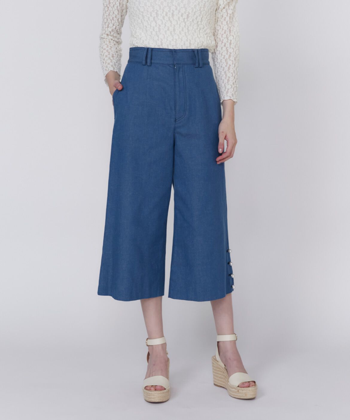 ファッションメンズお薦め|【スーペリアクローゼット/SUPERIOR CLOSET】 パールボタンデニムガウチョ