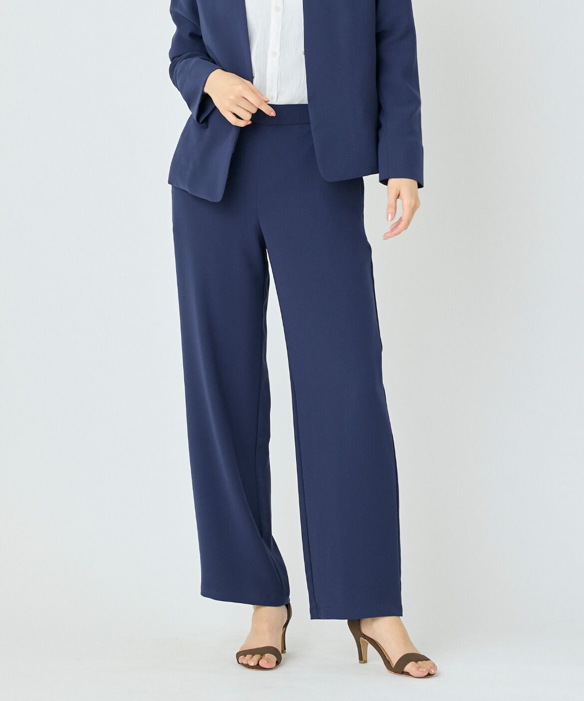 【スーペリアクローゼット/SUPERIOR CLOSET】 バックサテンストレートパンツ