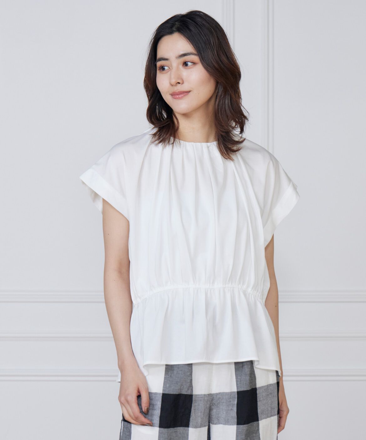 ファッションメンズのイチオシ|【スーペリアクローゼット/SUPERIOR CLOSET】 シャーリングカットブラウス