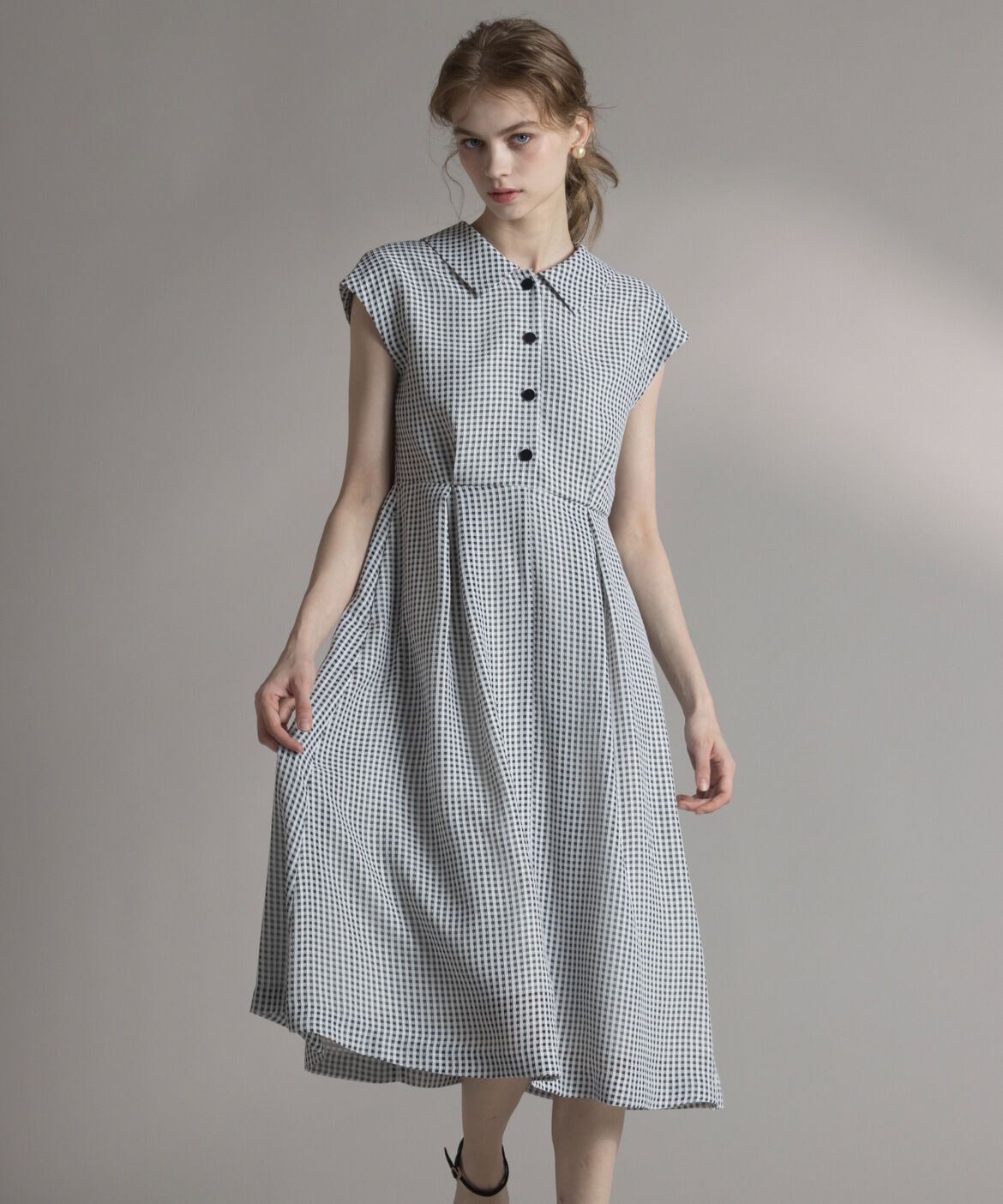 【スーペリアクローゼット/SUPERIOR CLOSET】 《WEB限定》シアーチェックワンピース