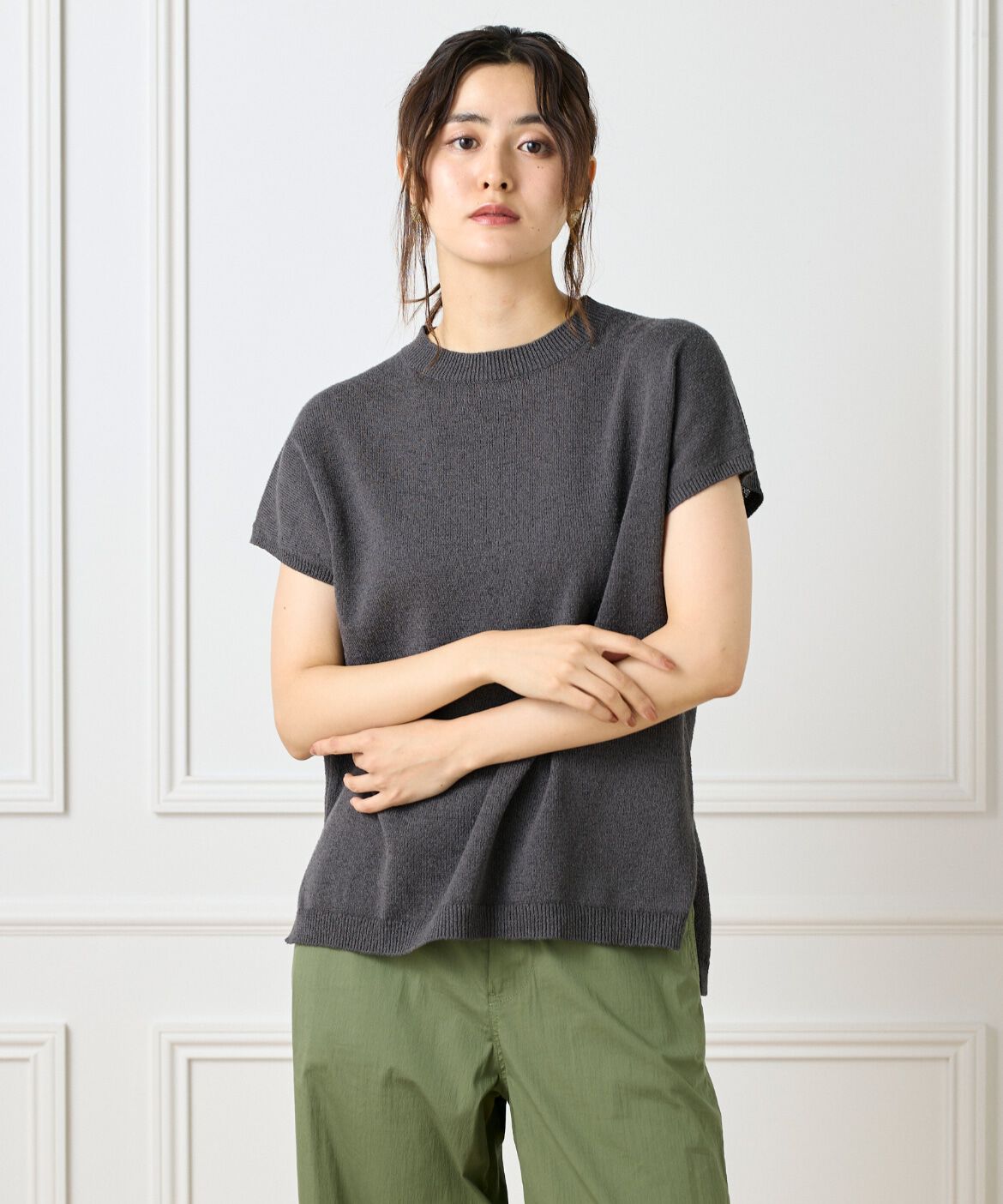 【スーペリアクローゼット/SUPERIOR CLOSET】 《大きいサイズ》ブークレミックスニット