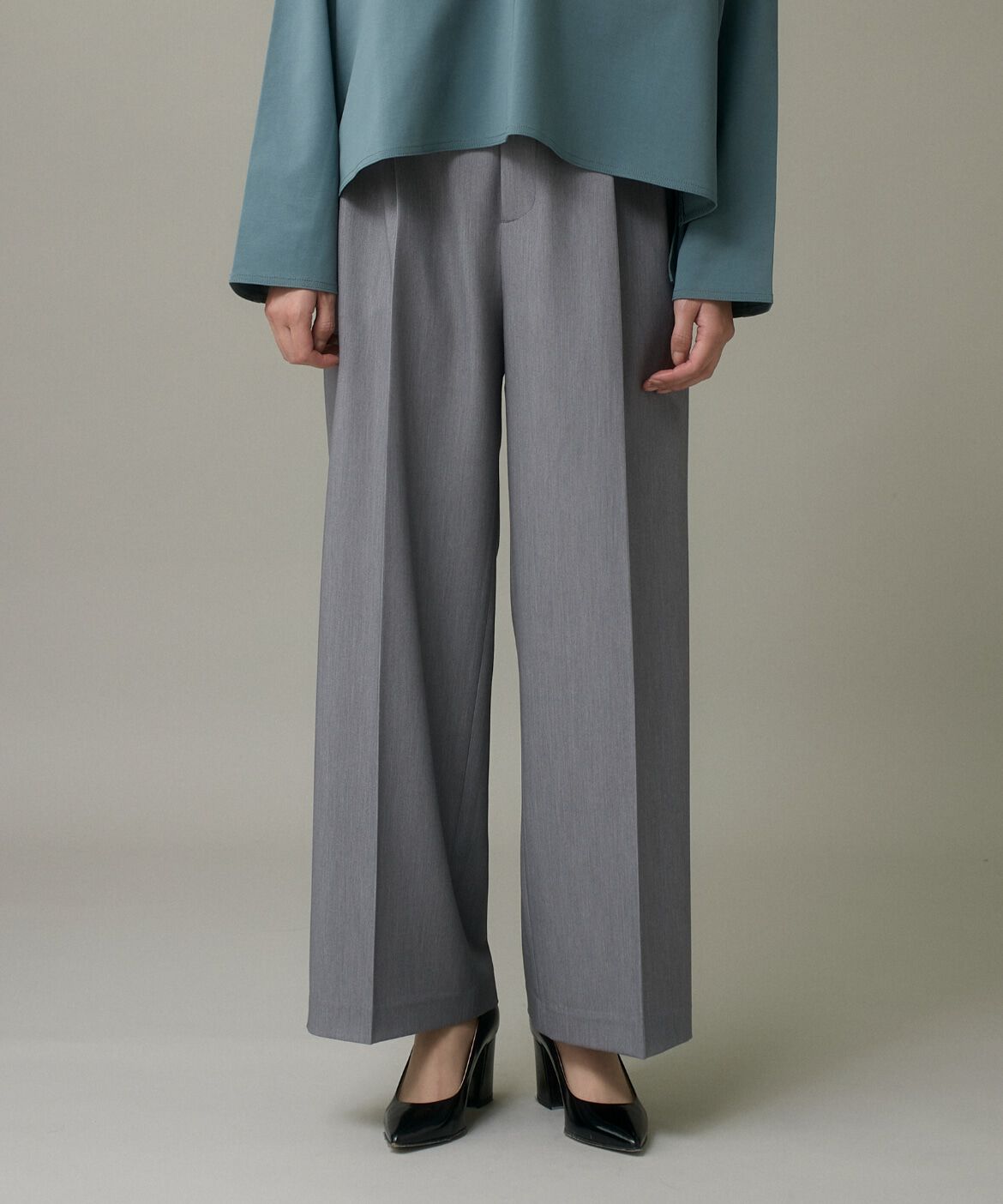 【スーペリアクローゼット/SUPERIOR CLOSET】 タックワイドパンツ《TRストレッチ》