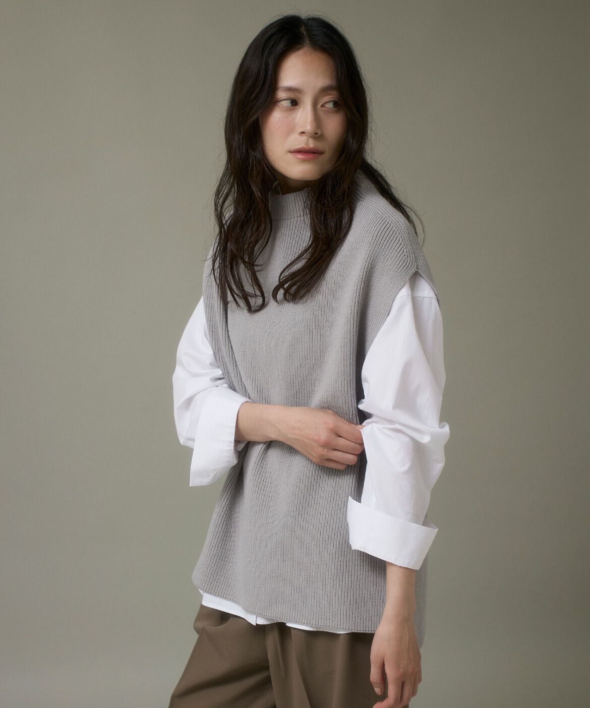 【スーペリアクローゼット/SUPERIOR CLOSET】 モックネックジレ