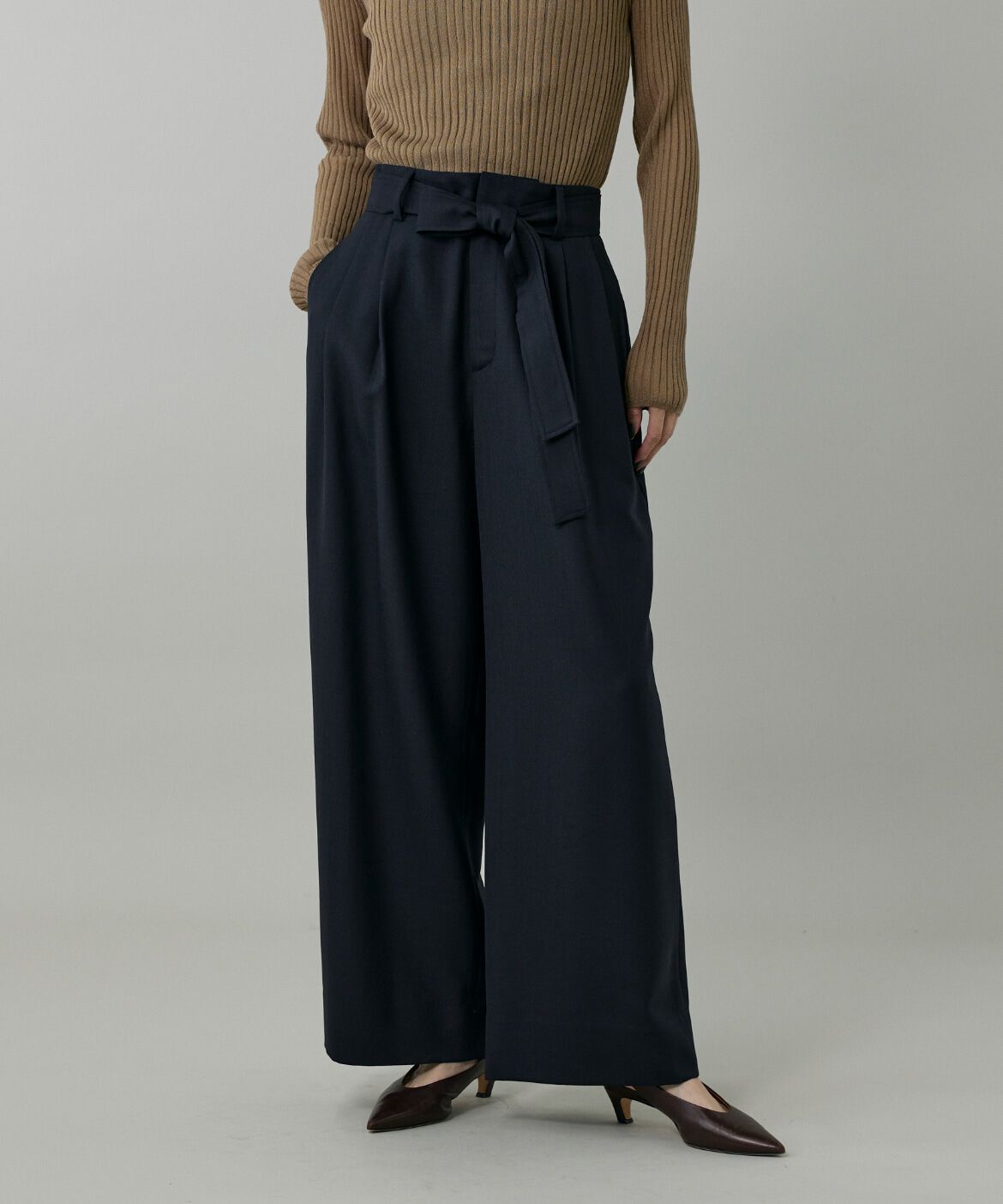 ファッションメンズお薦め|【スーペリアクローゼット/SUPERIOR CLOSET】 ライトカルゼ ベルテッドワイドパンツ