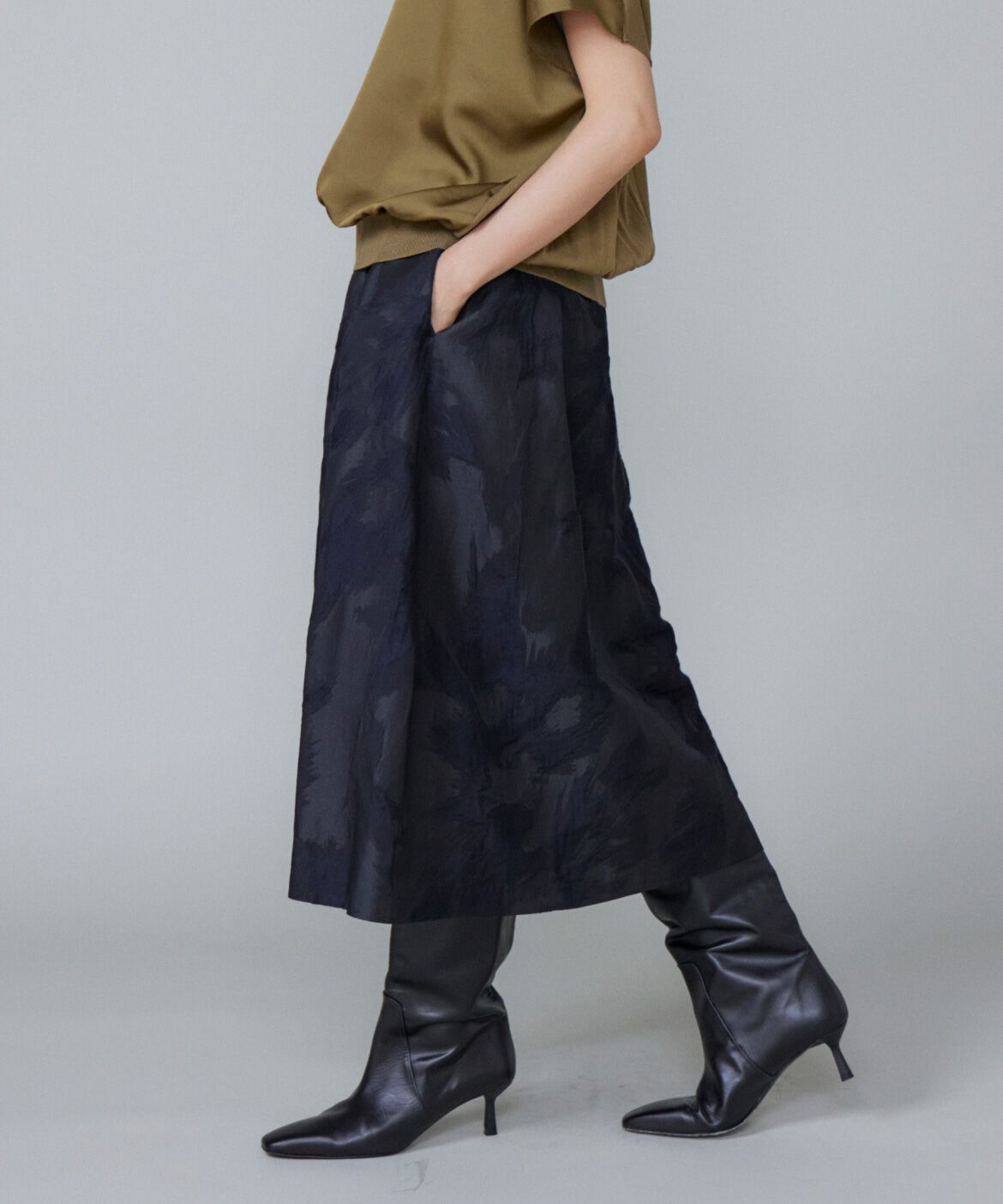 【スーペリアクローゼット/SUPERIOR CLOSET】 ジャカードタックスカート