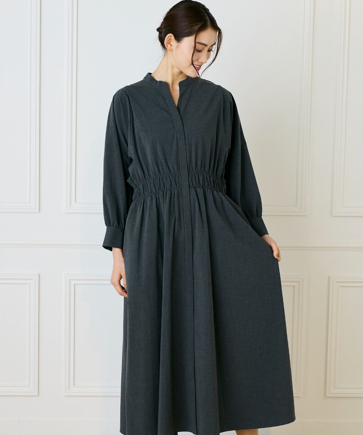 【スーペリアクローゼット/SUPERIOR CLOSET】 バンドカラーワンピース