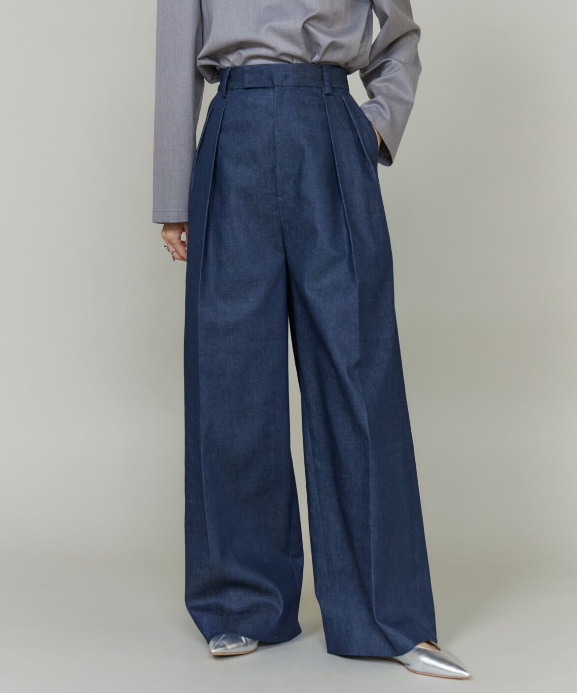 【スーペリアクローゼット/SUPERIOR CLOSET】 《三尋木奈保コラボ・Oggi11月号掲載商品》大人ワイドデニムパンツ