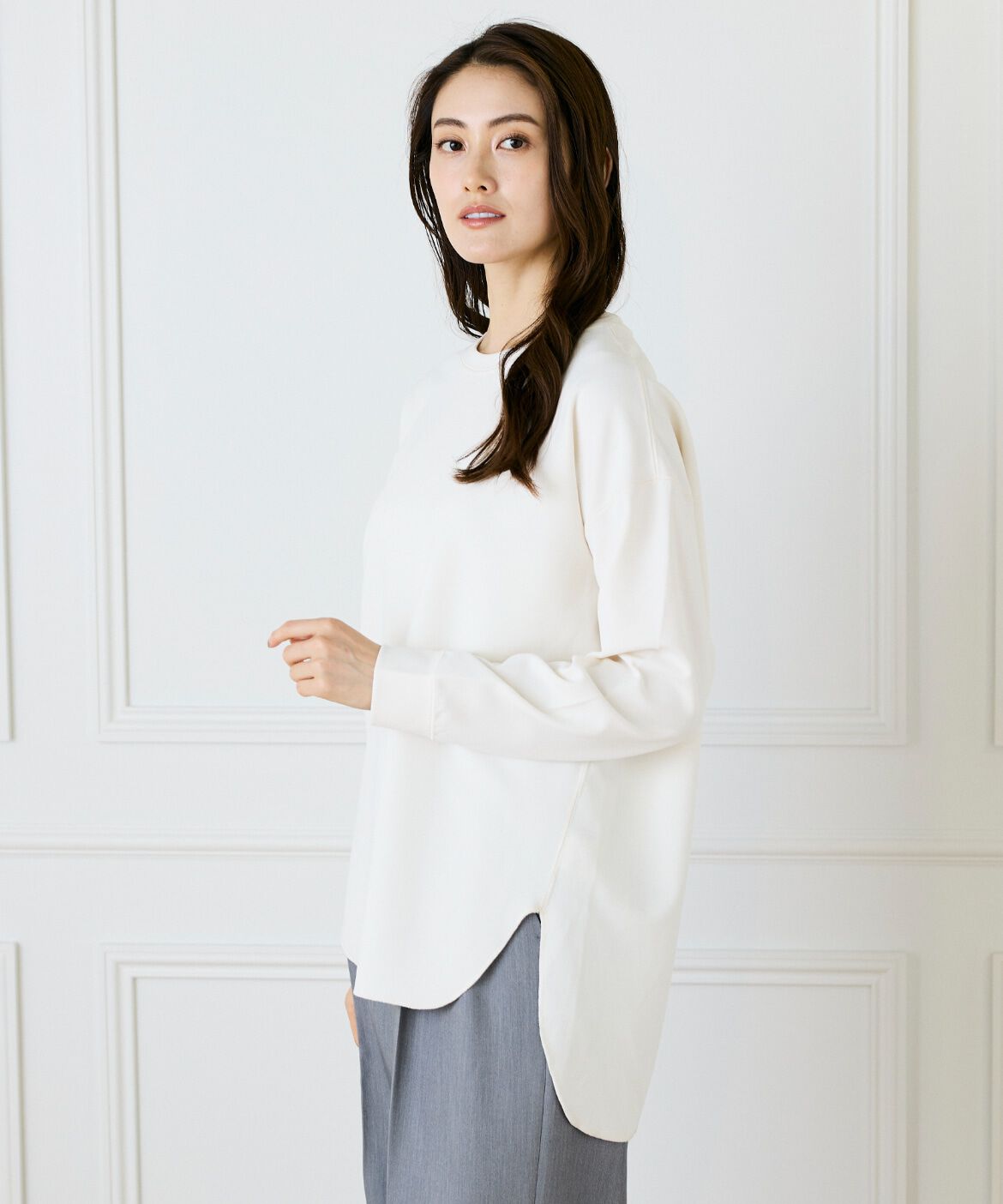 【スーペリアクローゼット/SUPERIOR CLOSET】 ジョーゼットジャージープルオーバー