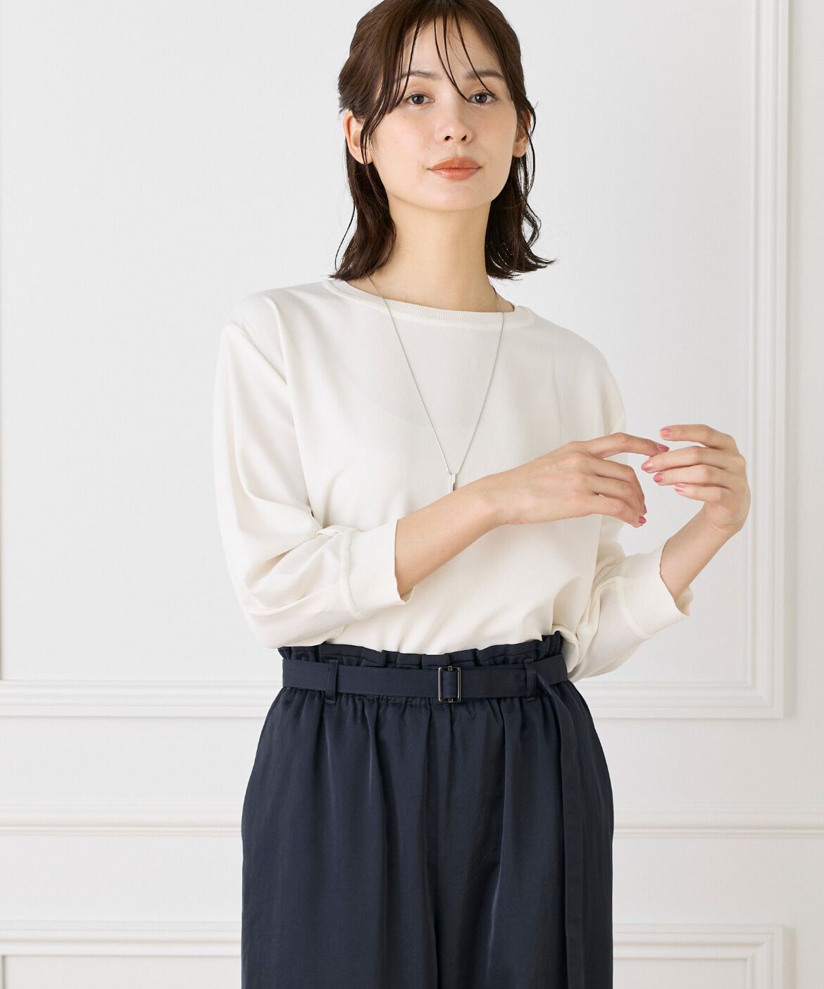 メンズファッションオススメ|【スーペリアクローゼット/SUPERIOR CLOSET】 異素材リブ 七分袖プルオーバー