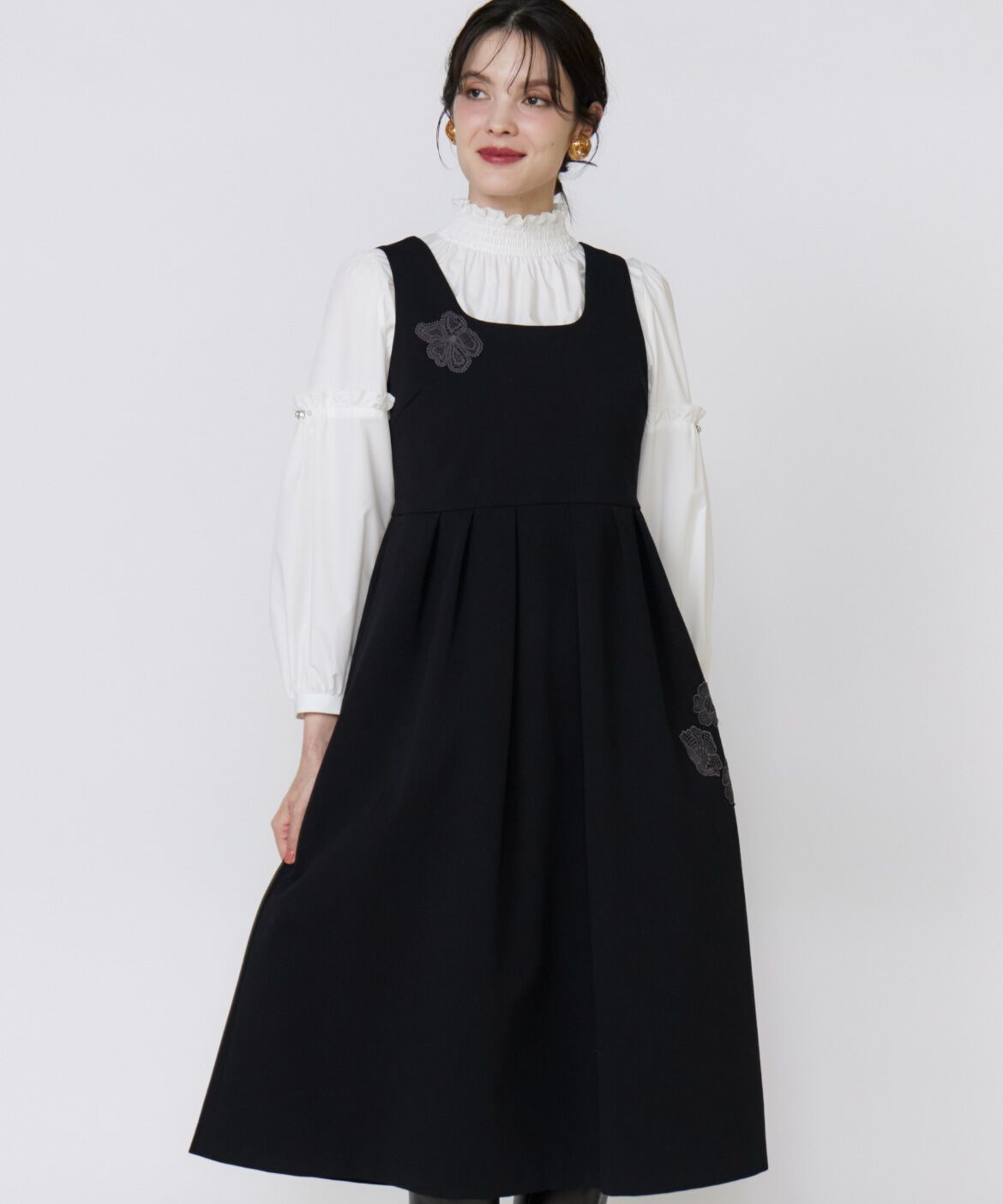 【スーペリアクローゼット/SUPERIOR CLOSET】 《フランドル45周年限定コレクション》フラワーモチーフワンピース 