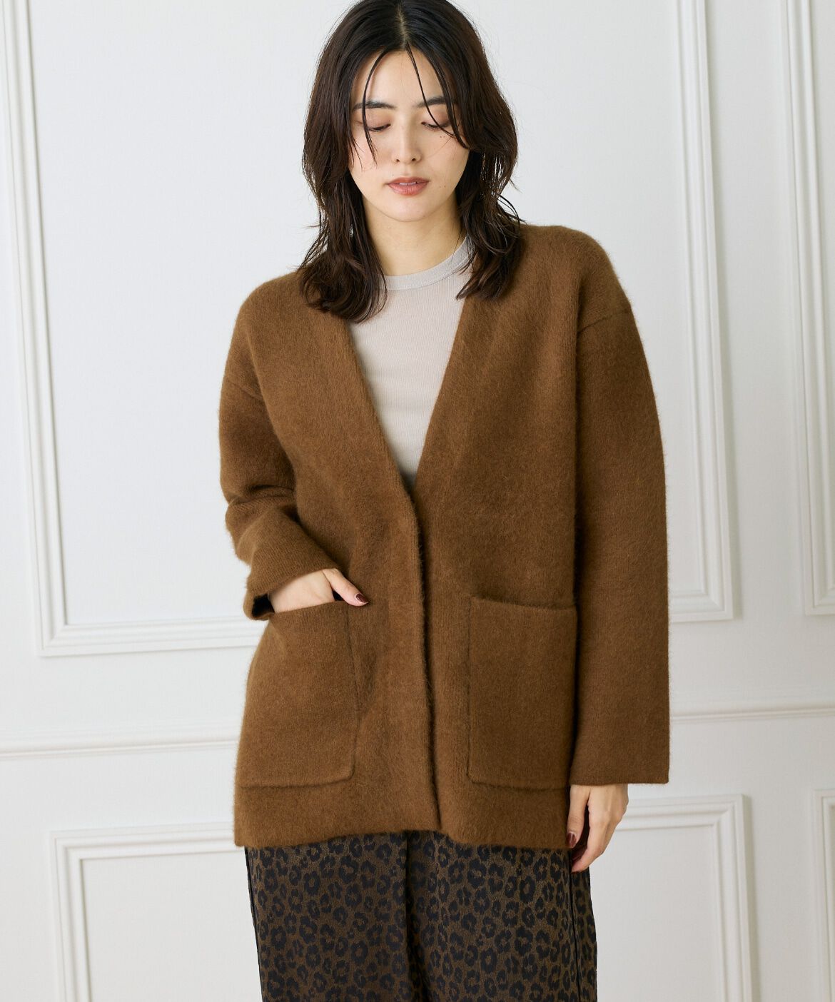 メンズファッションなら|【スーペリアクローゼット/SUPERIOR CLOSET】 ラクーン接結編みニットジャケット