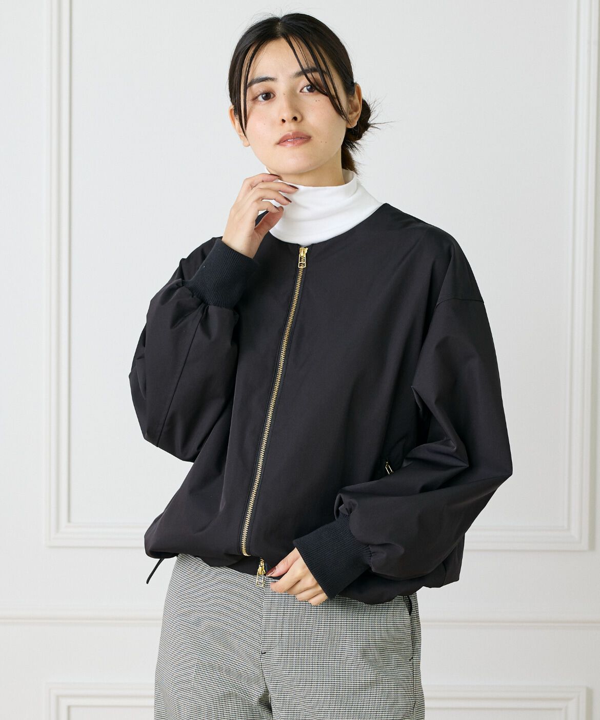 【スーペリアクローゼット/SUPERIOR CLOSET】 メモリーツイルノーカラーブルゾン