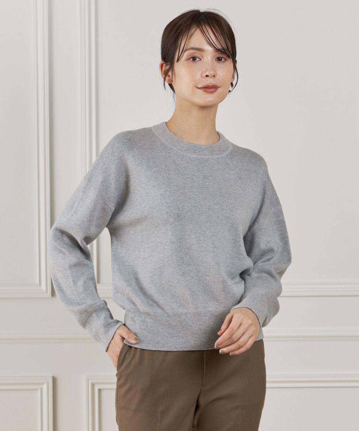【スーペリアクローゼット/SUPERIOR CLOSET】 クルーネックニットプルオーバー《Melty air organic coton》
