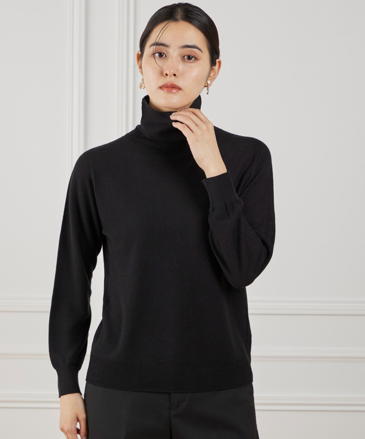 【スーペリアクローゼット/SUPERIOR CLOSET】 ホールガーメントタートルネックニット《Cuoo》