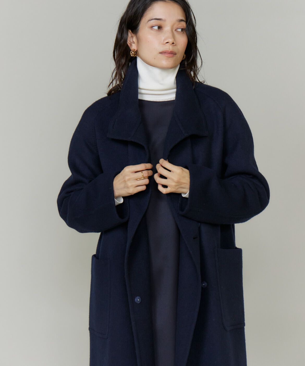 【スーペリアクローゼット/SUPERIOR CLOSET】 《大きいサイズ》スタンドカラーコート 