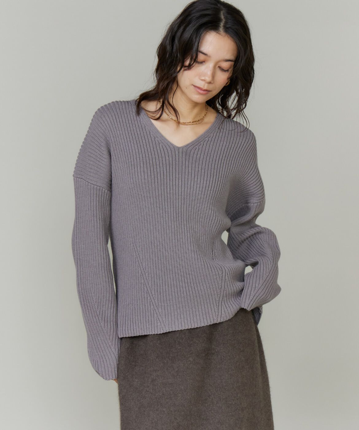 【スーペリアクローゼット/SUPERIOR CLOSET】 Vネックプルオーバーニット