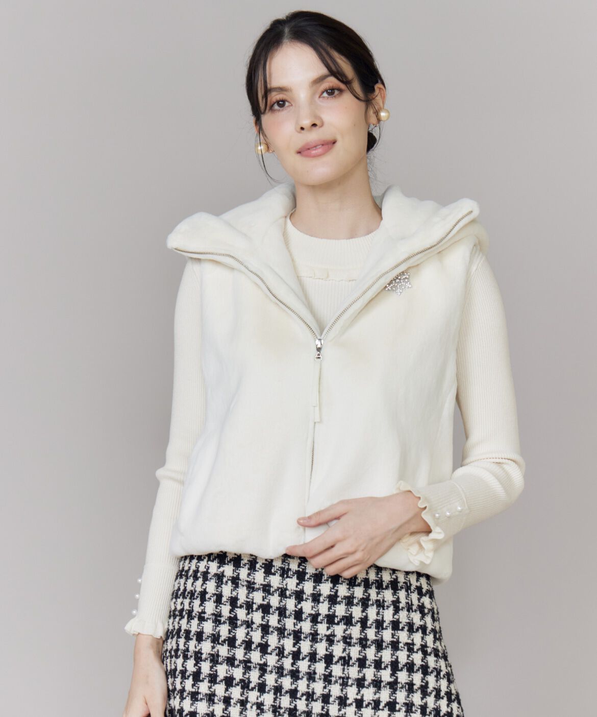 人気メンズファッション|【スーペリアクローゼット/SUPERIOR CLOSET】 《M Maglie le cassetto》ふわふわファーフーディジレ