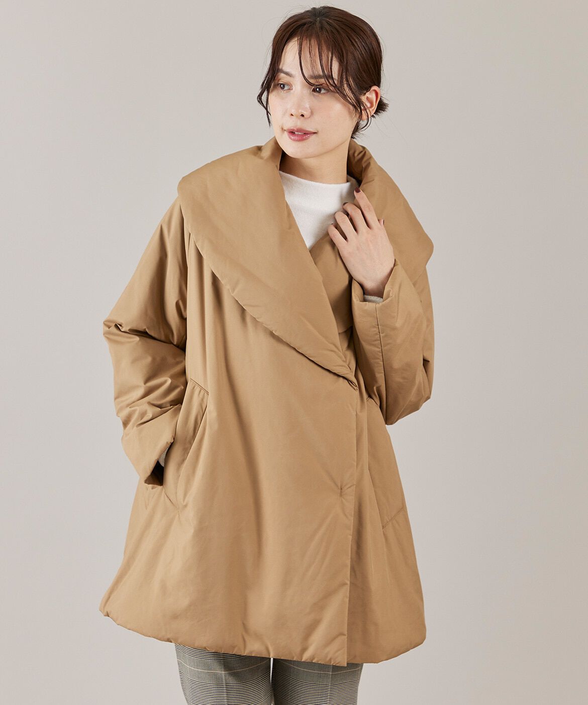 メンズファッションオススメ|【スーペリアクローゼット/SUPERIOR CLOSET】 《大きいサイズ》ショールカラーミドル丈中綿コート