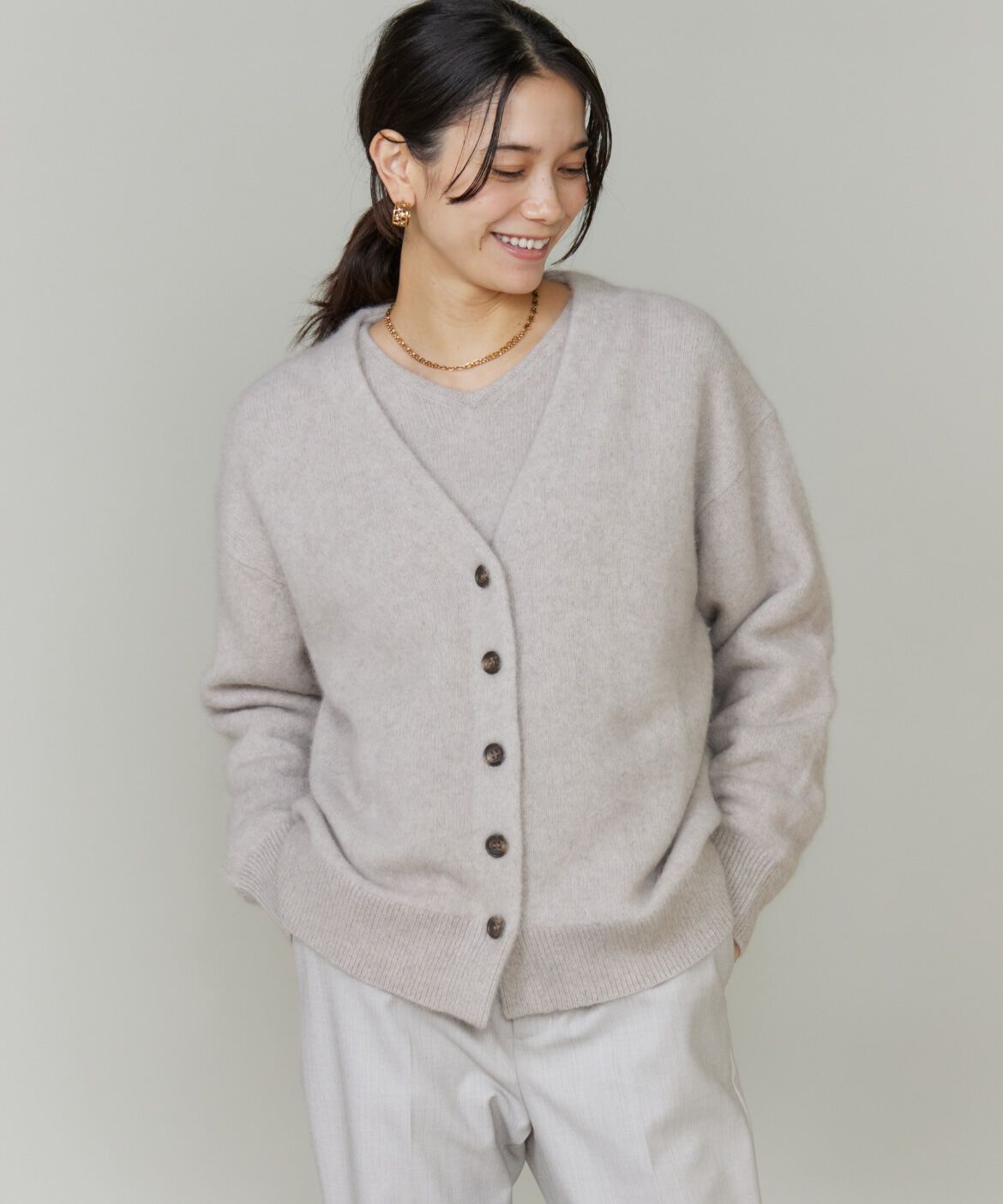 ファッションメンズなら|【スーペリアクローゼット/SUPERIOR CLOSET】 チャイニーズラクーンVネックカーディガン