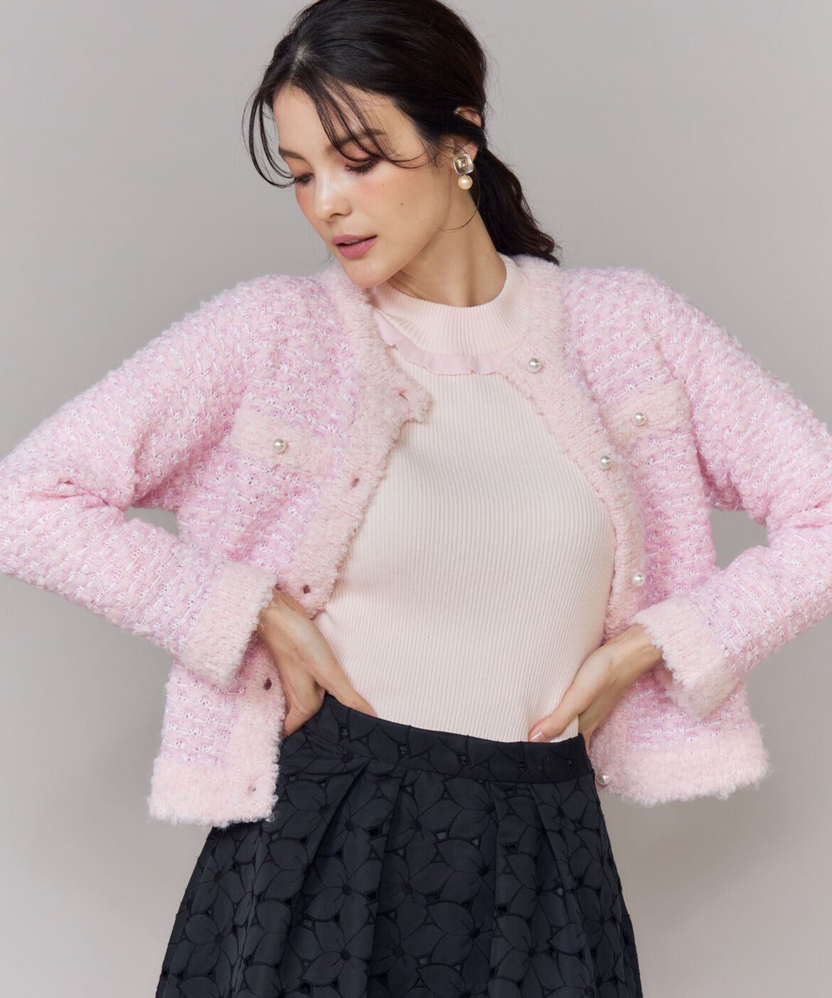 ファッションメンズなら|【スーペリアクローゼット/SUPERIOR CLOSET】 ラメフェザーニットジャケット