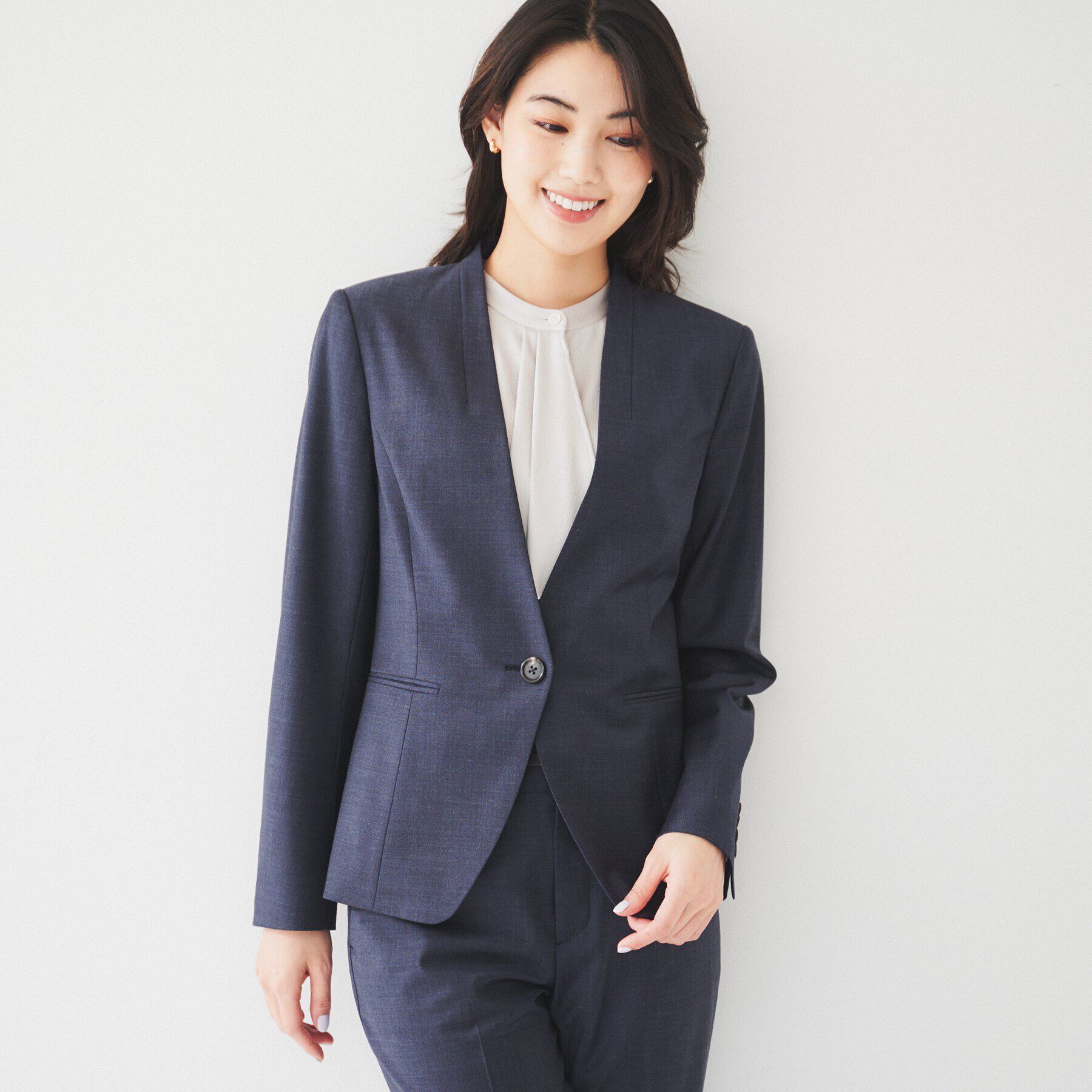 ファッションメンズのイチオシ|【アンタイトル/UNTITLED】 【通勤スーツ】ウーステッド カラーレスジャケット