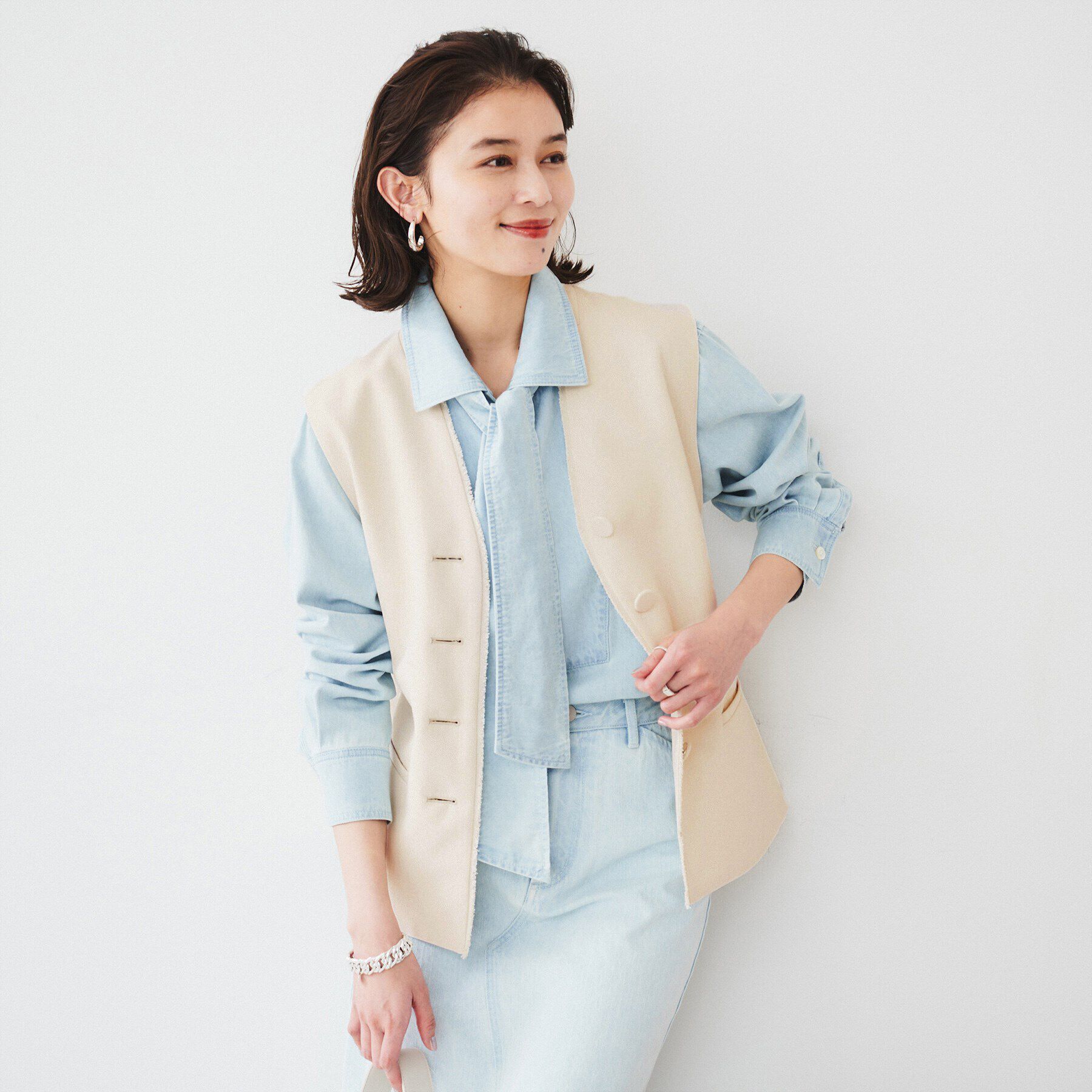 メンズファッションオススメ|【アンタイトル/UNTITLED】 【セットアップ可能】リネンライクキャンバス ジレ