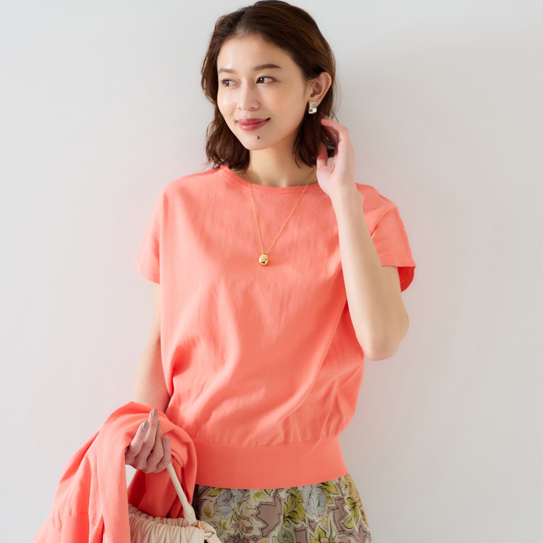 【アンタイトル/UNTITLED】 【11色展開/コットン100/アンサンブル可能】 プルオーバーニット