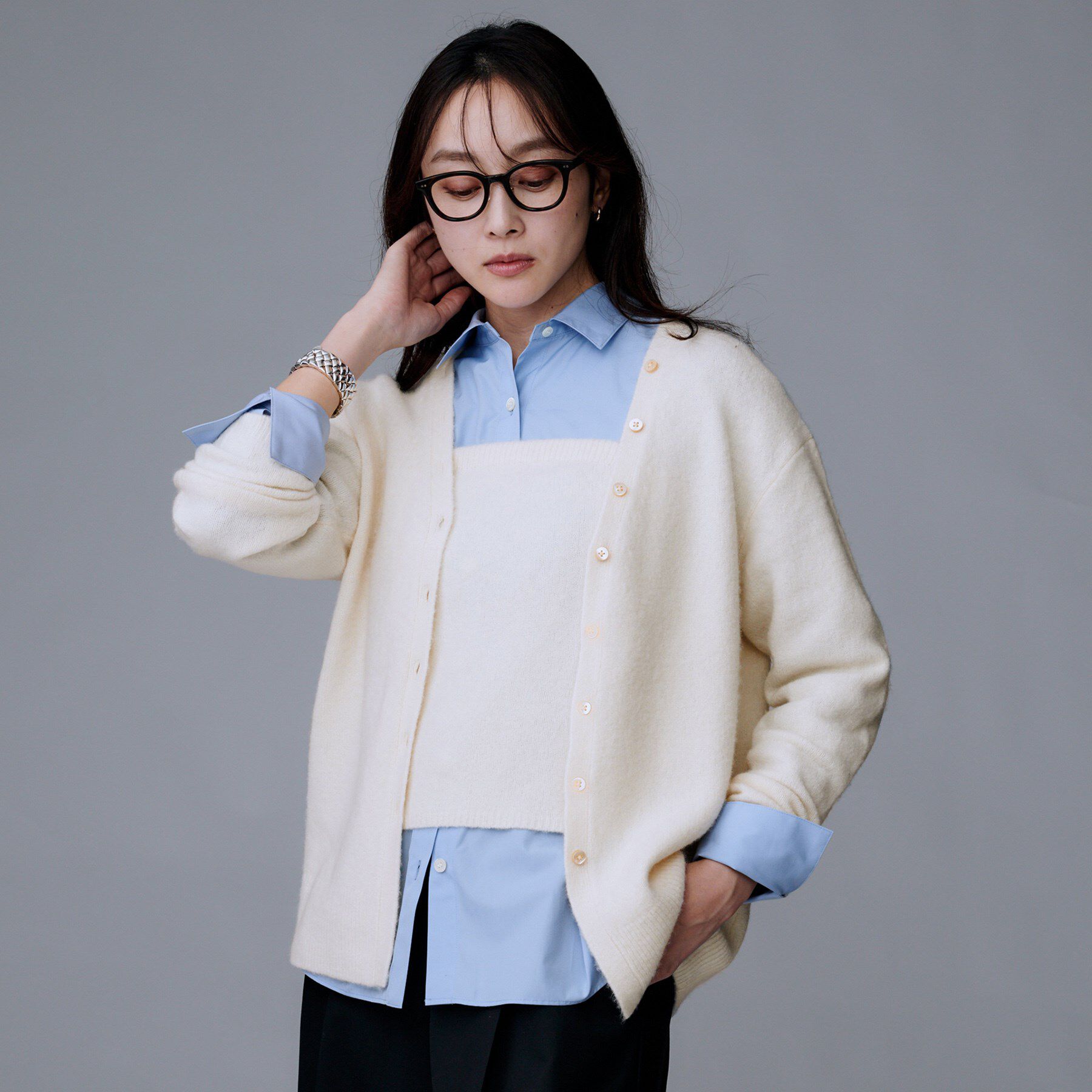 人気ファッションメンズ|【アンタイトル/UNTITLED】 【トレンド/柔らかな素材感】ビスチェセットカーディガン