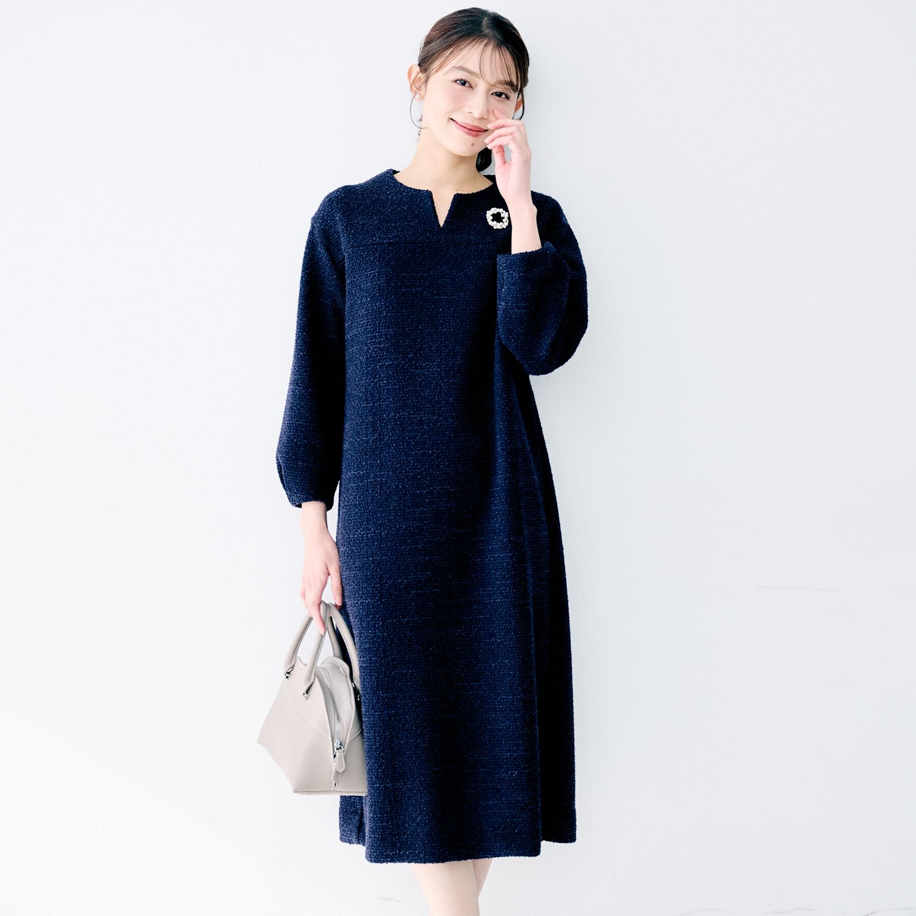 マーガレットカットジャカード フレアギャザーワンピース（Ballsey