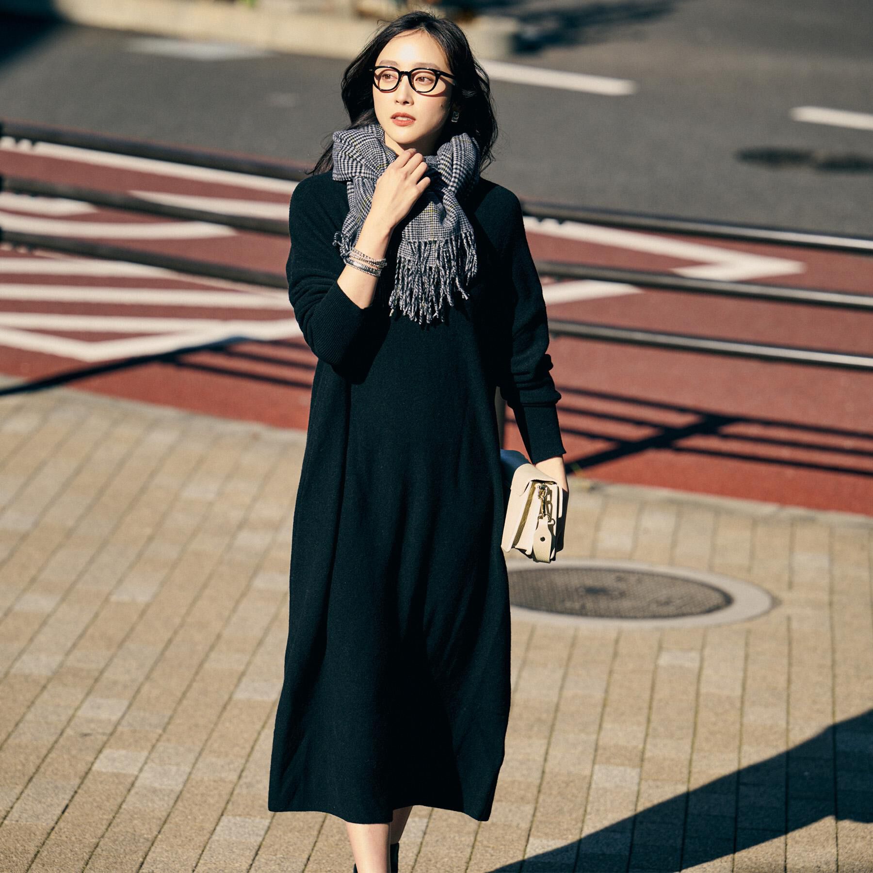 パウダリーサテン ティアードロングワンピース（Ballsey）｜ルミネの