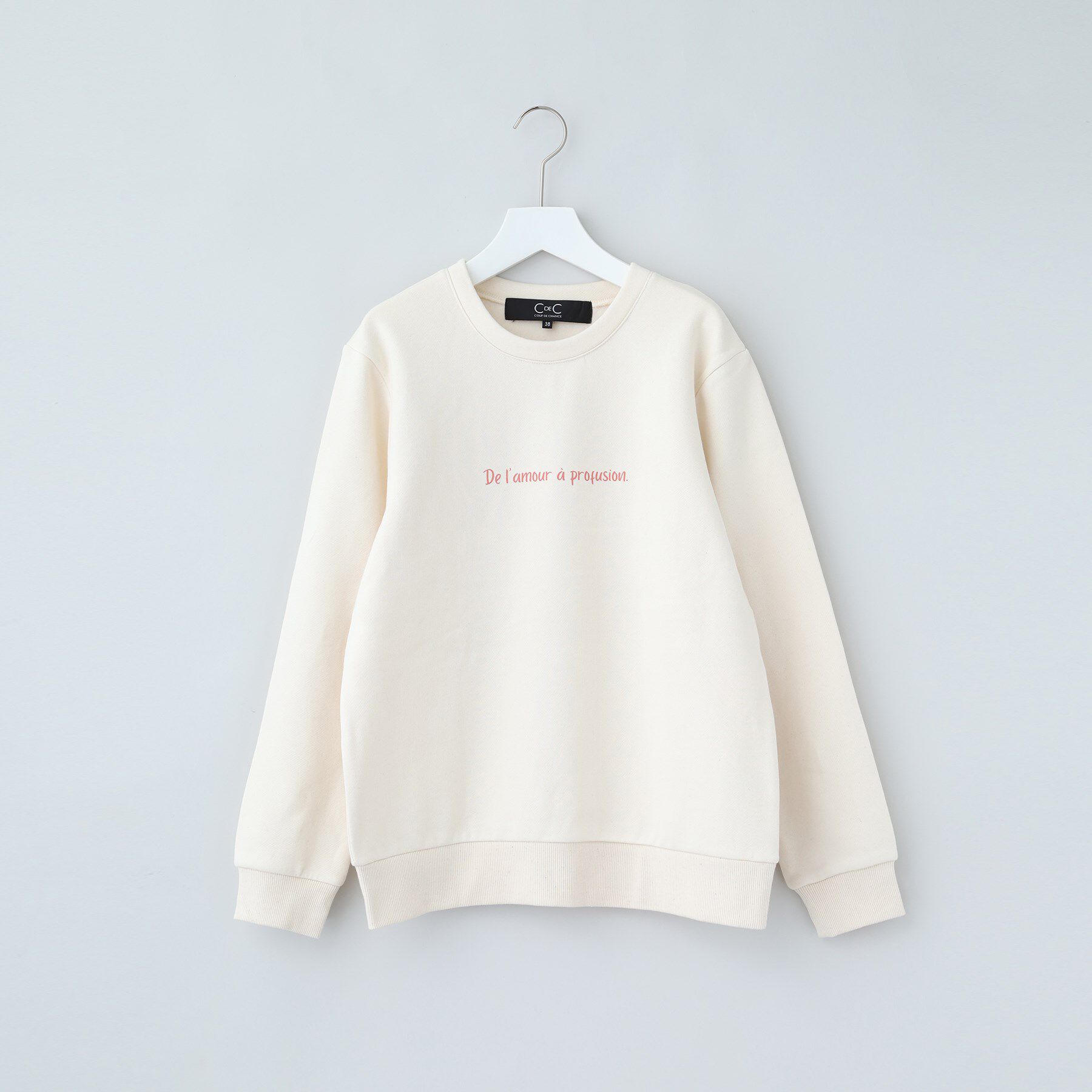 【クード　シャンス/COUP DE CHANCE】 【WORLD for the World】メッセージプリント裏毛プルオーバー