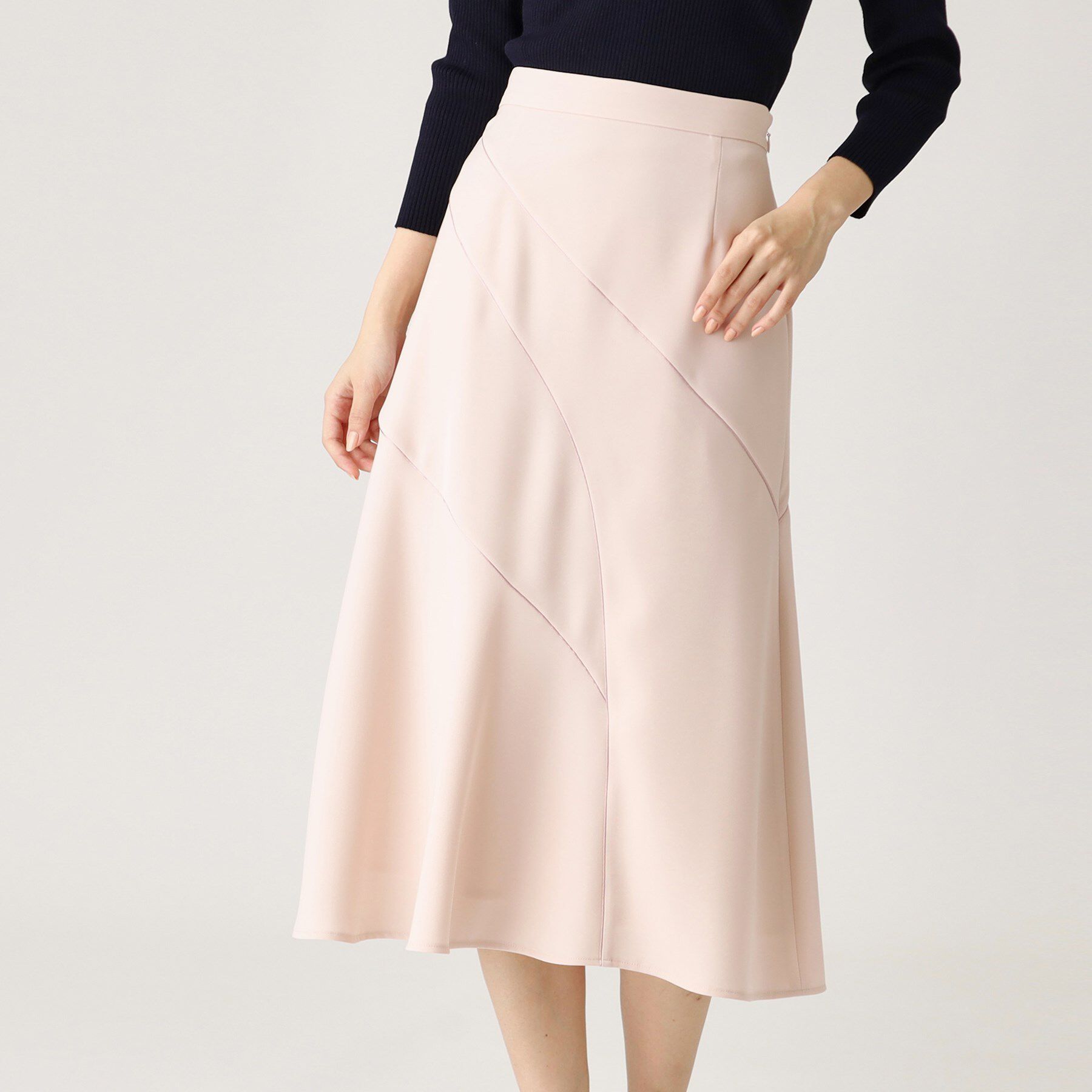【クード　シャンス/COUP DE CHANCE】 【洗える／日本製】セミフレアスカート