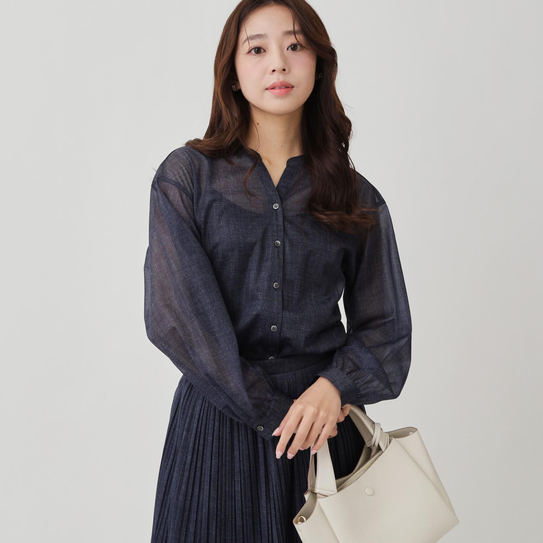 【クード　シャンス/COUP DE CHANCE】 【手洗い可】シアーブラウス