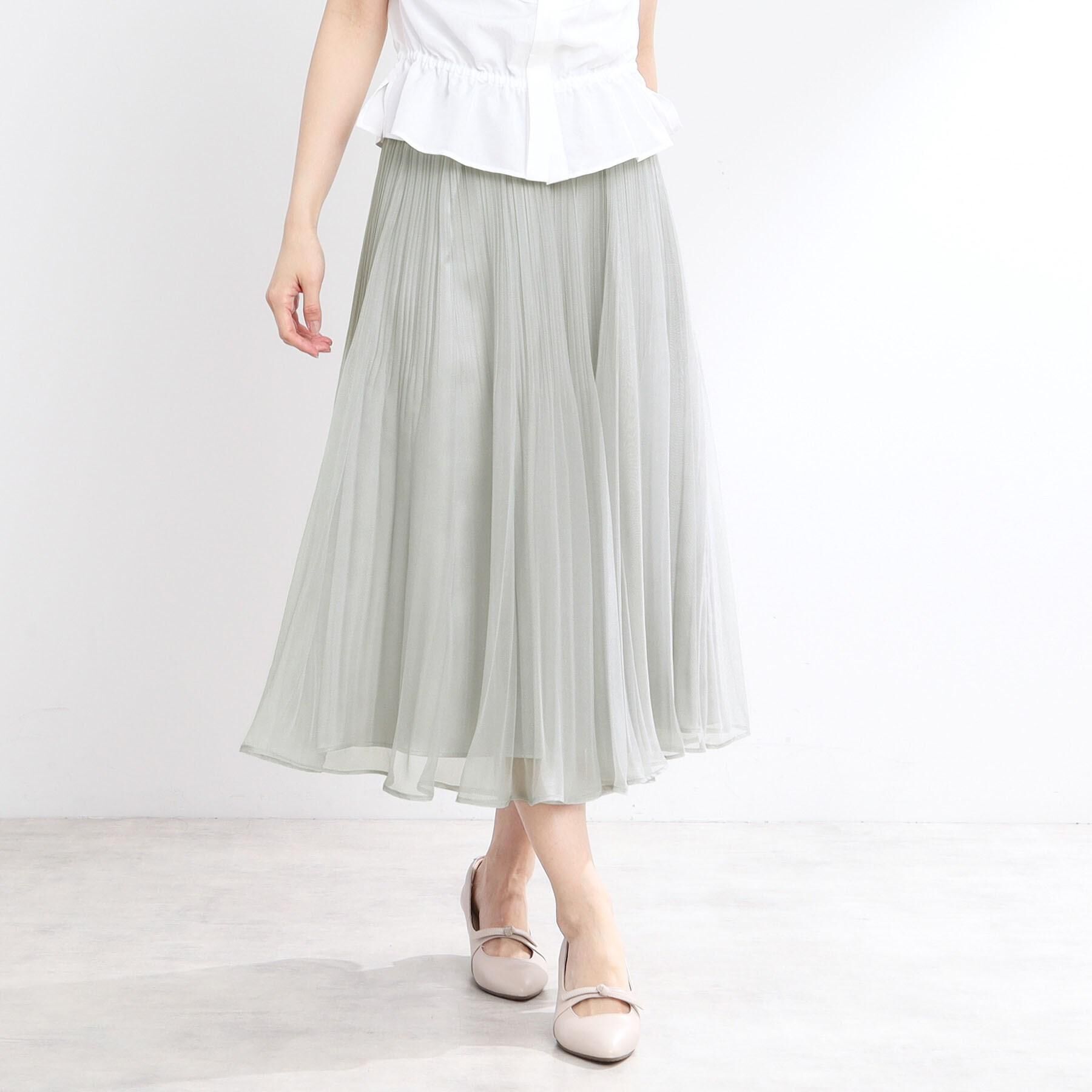 【リフレクト/Reflect】 【R‐QUALITY／手洗い可】シアープリーツスカート