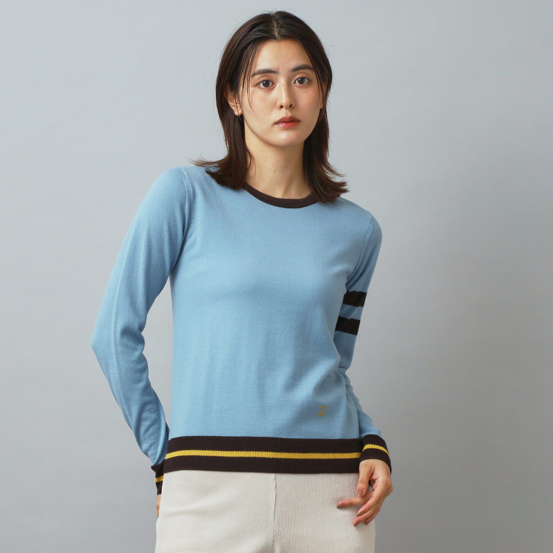 【ドレステリア/DRESSTERIOR】 ファインメリノクルーネックラインプルオーバー