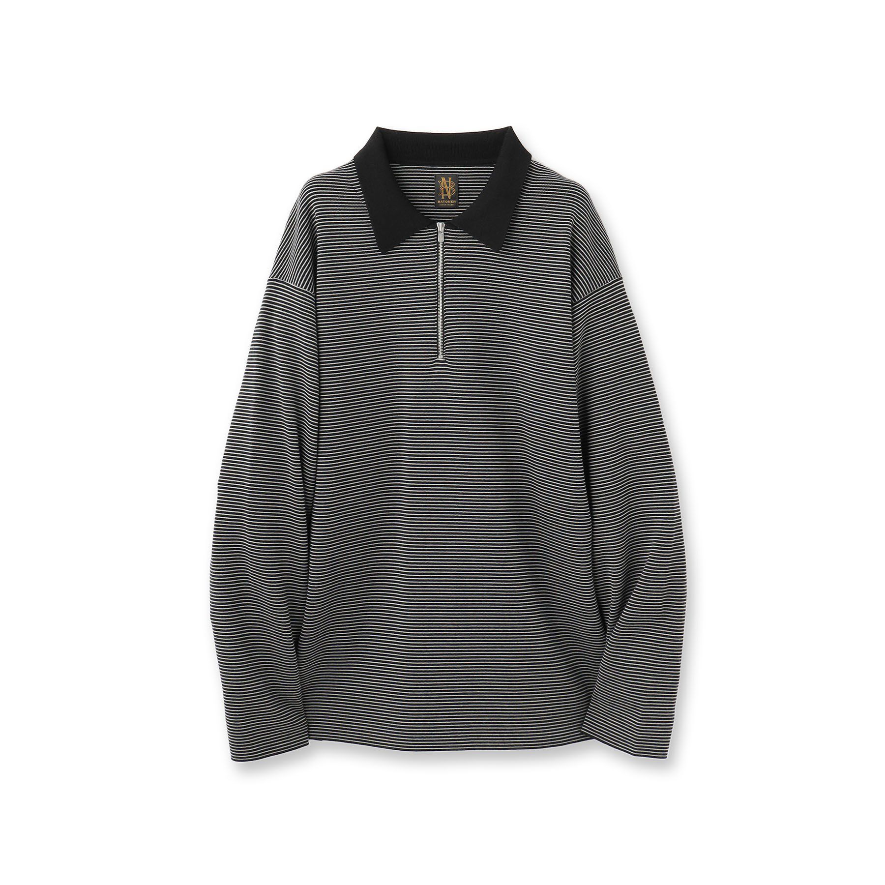 モテ系メンズファッション|【ドレステリア/DRESSTERIOR】 ◆BATONER（バトナー）32G SMOOTH WOOL POLO HALF ZIP